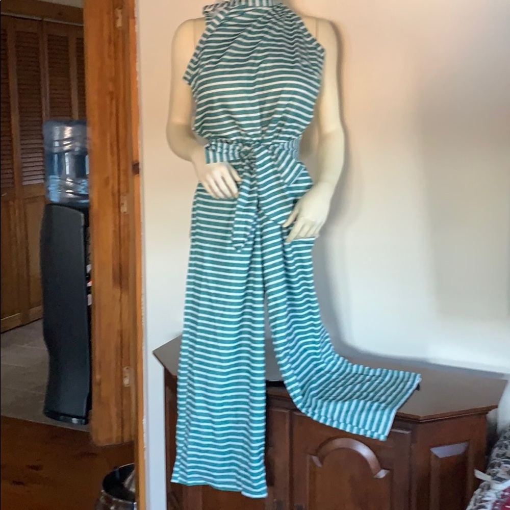 Striped Racer Back Romper